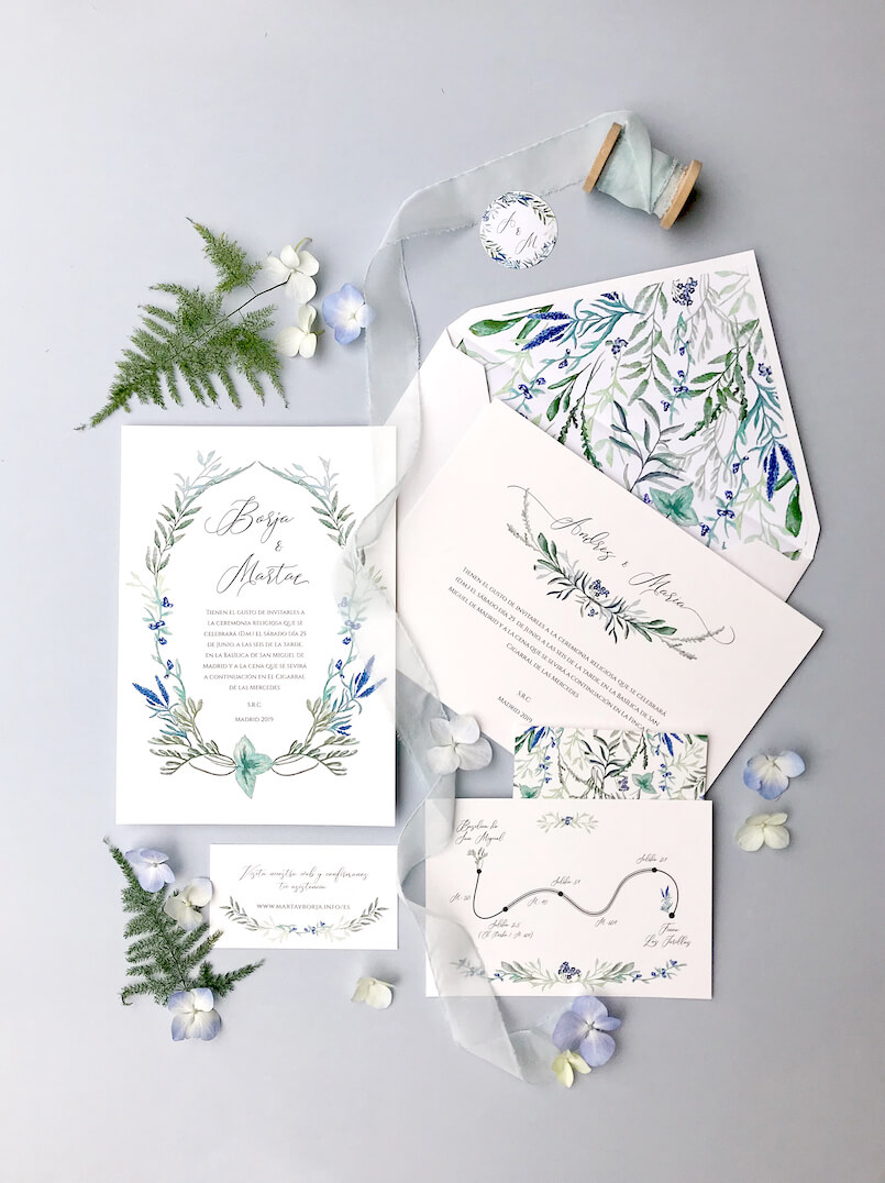 Invitaciones de boda a mano